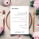Recherche de chic mariage menus Typographie