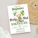 Recherche de beary 1ans anniversaire invitations Mignon