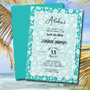 Recherche de blanc bleu turquoise invitations Floral