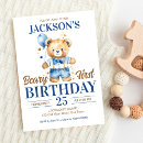 Recherche de beary 1ans anniversaire invitations Mignon