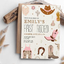 Recherche de cowgirl 1ans anniversaire invitations Parti de l'ouest