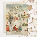 Recherche de neige couverte vœux cartes Village