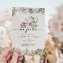 Recherche de de thé anniversaire invitations Aquarelle