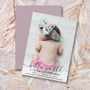 Recherche de nouveaux parents invitations Nom de bébé moderne