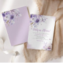 Recherche de purple floral baby shower invitations Bébé en fleur