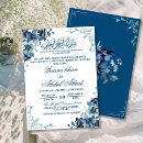Recherche de bleu et blanc invitations Floral