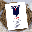 Recherche de sailor baby shower invitations Bleu marine