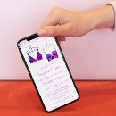 Recherche de pourpre 10x23 invitations Moderne