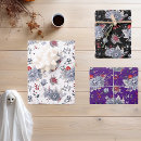 Recherche de halloween crâne papier cadeau Floral