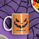 Recherche de halloween orange tasses Monogramme