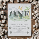 Recherche de dinosaure 1ans anniversaire invitations Mignon