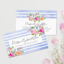 Recherche de rayure florale cartes visite Rustique