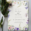 Recherche de bleu lavande mariage invitations Feuillage bohème vintage rustique