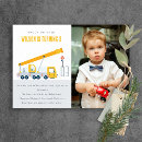 Recherche de grue de construction invitations Garçons