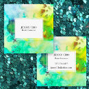 Recherche de couleur vert cartes visite Aquarelle