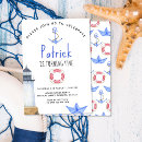 Recherche de nautique anniversaire invitations Bleu