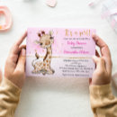 Recherche de giraffe baby shower fille invitations Bébé fille