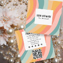 Recherche de rayures pastel cartes visite Rétro