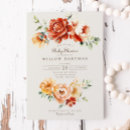 Recherche de terracotta baby shower invitations Floral