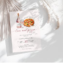 Recherche de pizza bridal shower invitations Amour et pizza