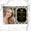 Recherche de black white gold invitations Élégant