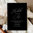 Recherche de modern black mariage invitations Calligraphie