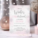 Recherche de rose et argent de girlie invitations Flocons de neige