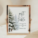 Recherche de forêt de pin posters Baby shower d'hiver