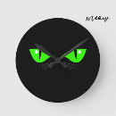 Recherche de yeux verts horloges Yeux de chat