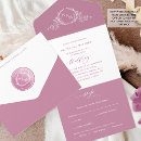 Recherche de mauve et blanc mariage invitations Invités