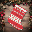 Recherche de rennes chaussette de noël Rouge et blanc