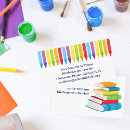 Recherche de crayons colorés cartes visite Couleurs arc en ciel