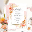 Recherche de pêche pâle invitations Aquarelle florale