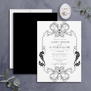 Recherche de black and white floral invitations Vintage