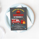 Recherche de pompier anniversaire invitations Camion de pompiers