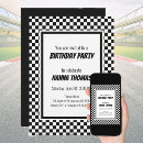 Recherche de motif damier invitations Fête d'anniversaire