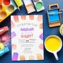 Recherche de rainbow art party invitations Jeune fille