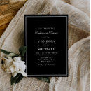 Recherche de dîner romantique invitations Noir et blanc