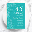 Recherche de turquoise blanc invitations Fleurs