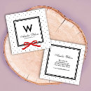Recherche de rouge blanc noir cartes visite Monogramme