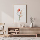 Recherche de fleur rouge posters Aquarelle