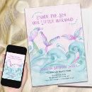 Recherche de sirène rose invitations Little mermai