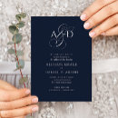 Recherche de rose bleu marine mariage invitations Monogramme