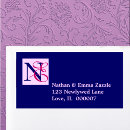 Recherche de wraparound return address labels mariages Bleu