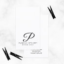 Recherche de monogramme manuscrit cartes visite Élégant
