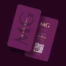 Recherche de pourpre violet cartes visite Monogramme