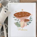 Recherche de champignon rouge posters Aquarelle
