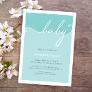 Recherche de script baby shower invitations Turquoise