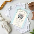 Recherche de camion bleu baby shower invitations Aquarelle