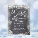 Recherche de winter 1ans anniversaire invitations Rustique